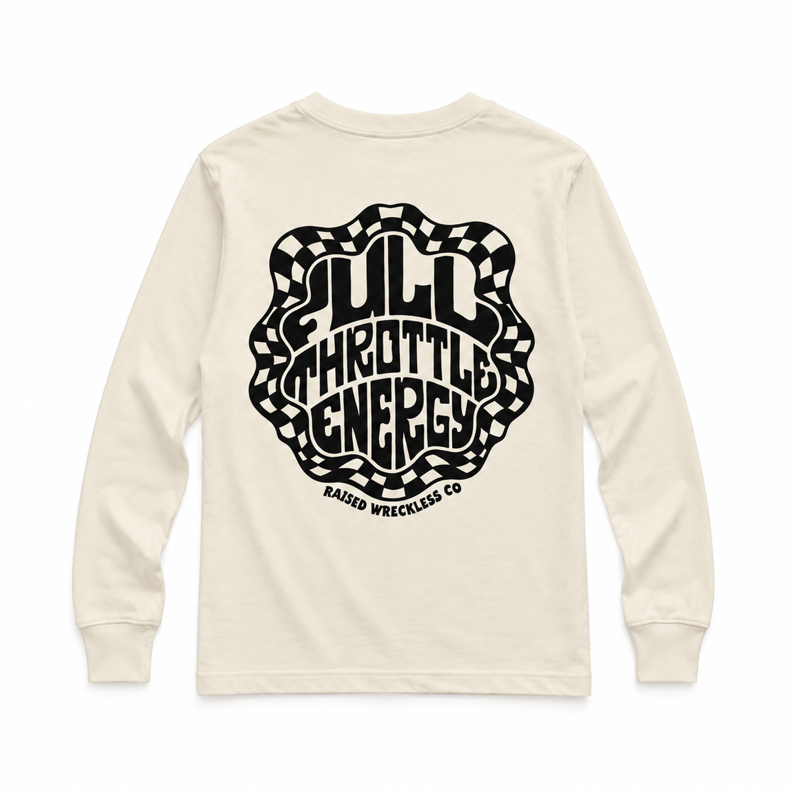 Big Kids Full Throttle Energy Long Sleeve - Vintage White