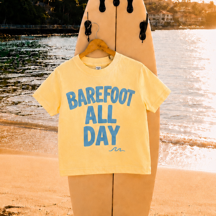 Barefoot All Day Tee Yellow