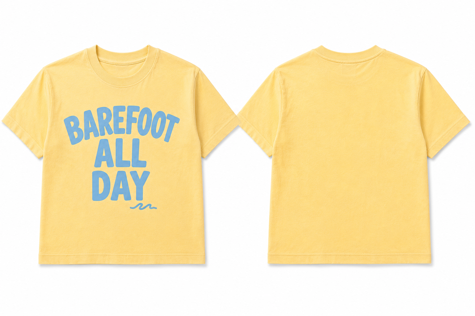 Barefoot All Day Tee Yellow