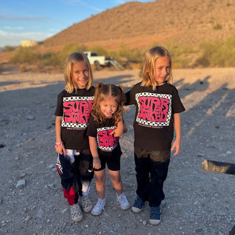 Super Stoked Tee Black/Pink