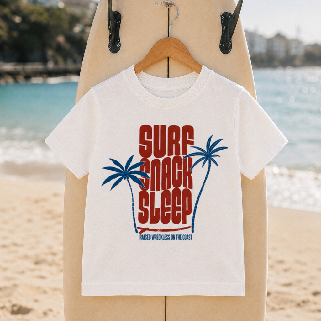 Surf Snack Sleep Tee Red