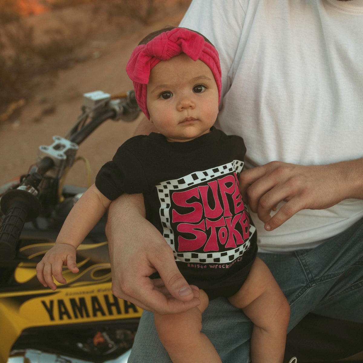 Tiny Super Stoked Tee Black/Pink