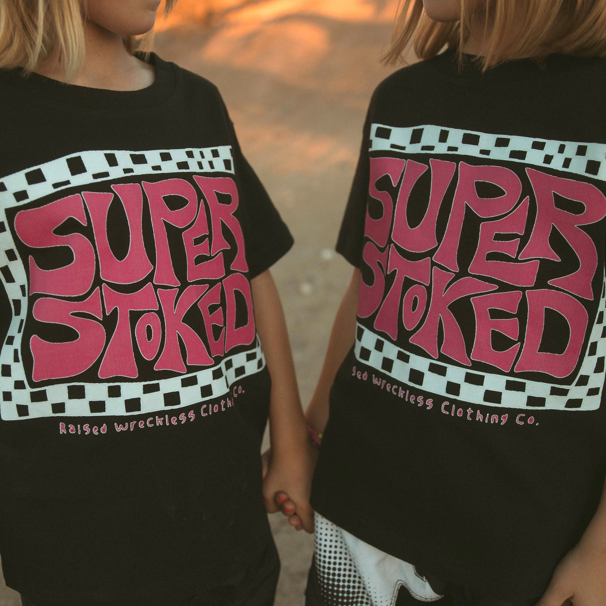 Super Stoked Tee Black/Pink