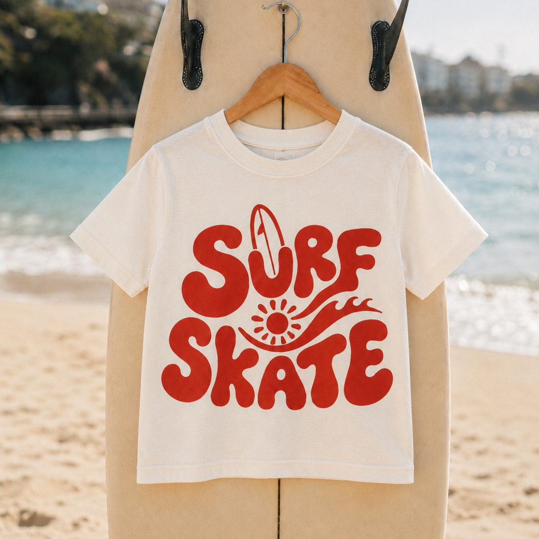 Surf Skate Tee White