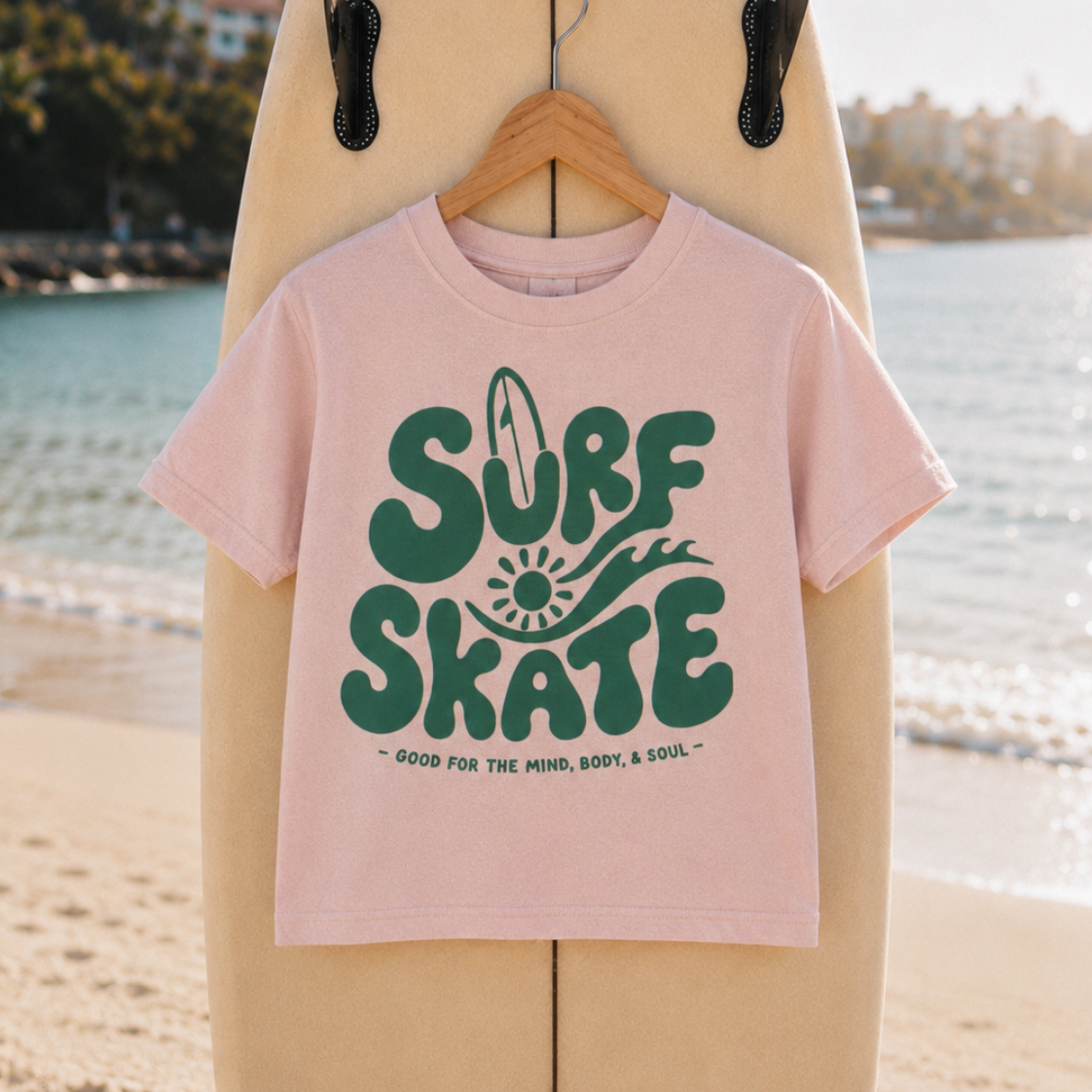 Surf Skate Tee Pink