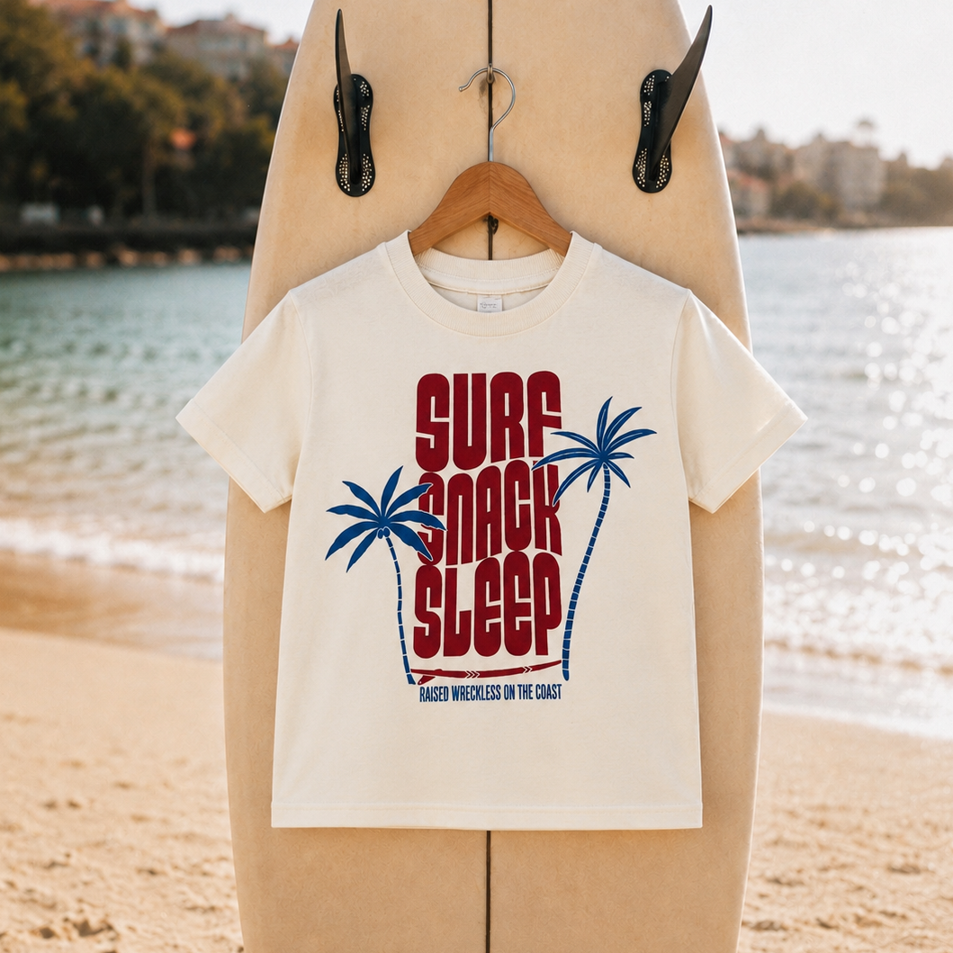 Surf Snack Sleep Tee Pink