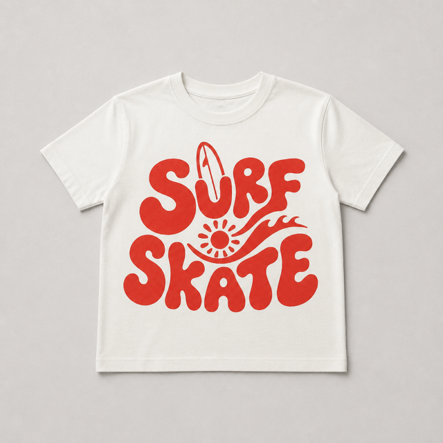 Surf Skate Tee White